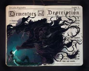 Harry with the dementors