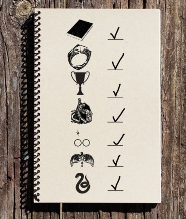 Harry Potter Horcrux checklist drawing 