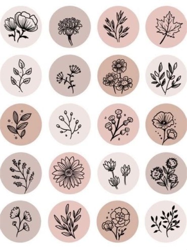  Multiple plants and flower drawings that are small and easy to draw