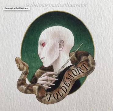 A Voldemort and Nagini drawing