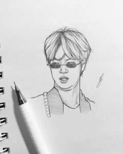 A funny drawing of Jin