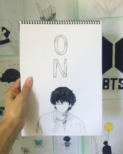 ON - BTS V drawing