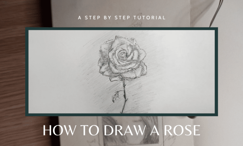 drawing of a realistic rose drawing tutorial on how to draw a rose